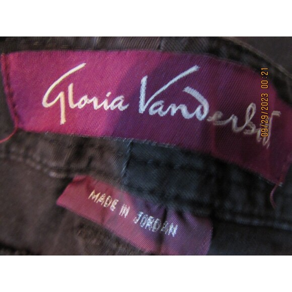 Gloria Vanderbilt Made in Jordan black jean pants back pockets stretch size 14 - Picture 2 of 14